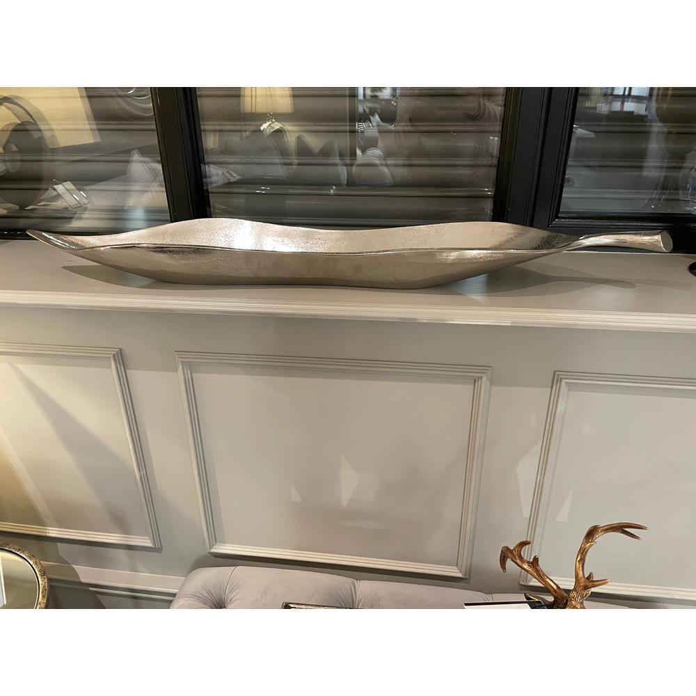 Large Nickel Leaf Dish-Renaissance Design Studio