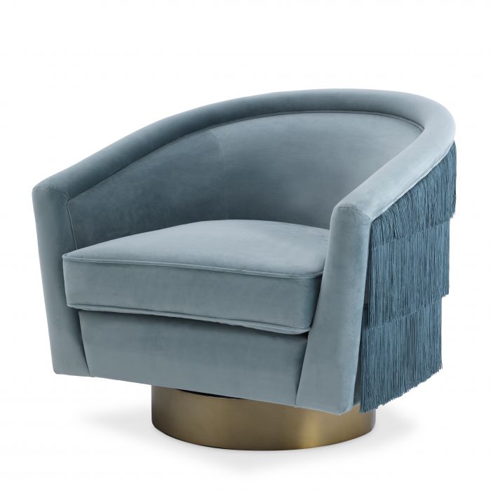 Le Vante occasional chair in glam velvet  by Eichholtz