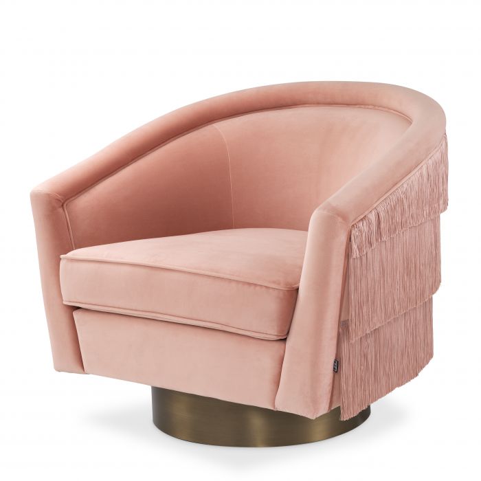 Le Vante occasional chair in glam velvet  by Eichholtz