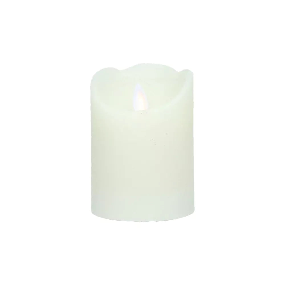 Led candle with timer synthetic  7 x 10cm