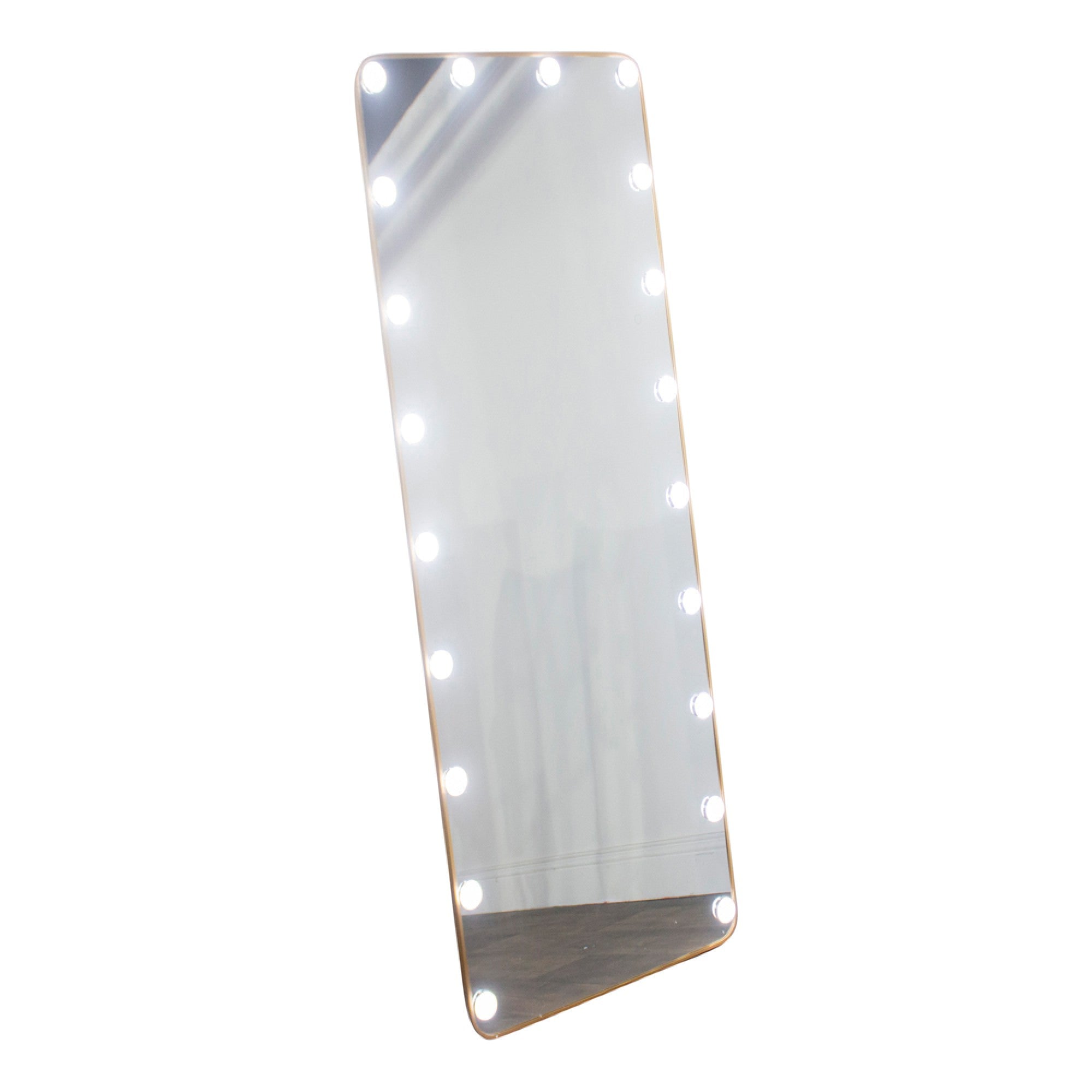 Led Modena Cheval Bulb mirror gold trim 160 x 50 cm SALE offer .-Renaissance Design Studio