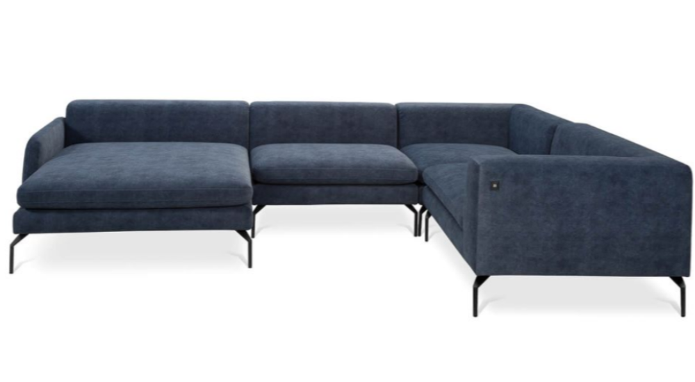 Lela Modular Bespoke Sofa with extra wide seats and chaise and USB port reduced  this week