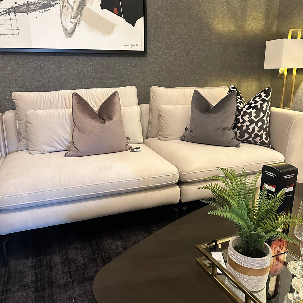 Lela Modular Bespoke Sofa with extra wide seats and chaise and USB port reduced  this week