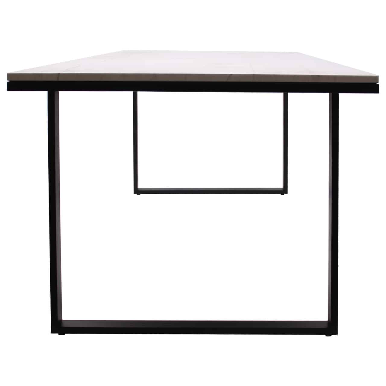 Lexi dining table in white with black legs-Renaissance Design Studio