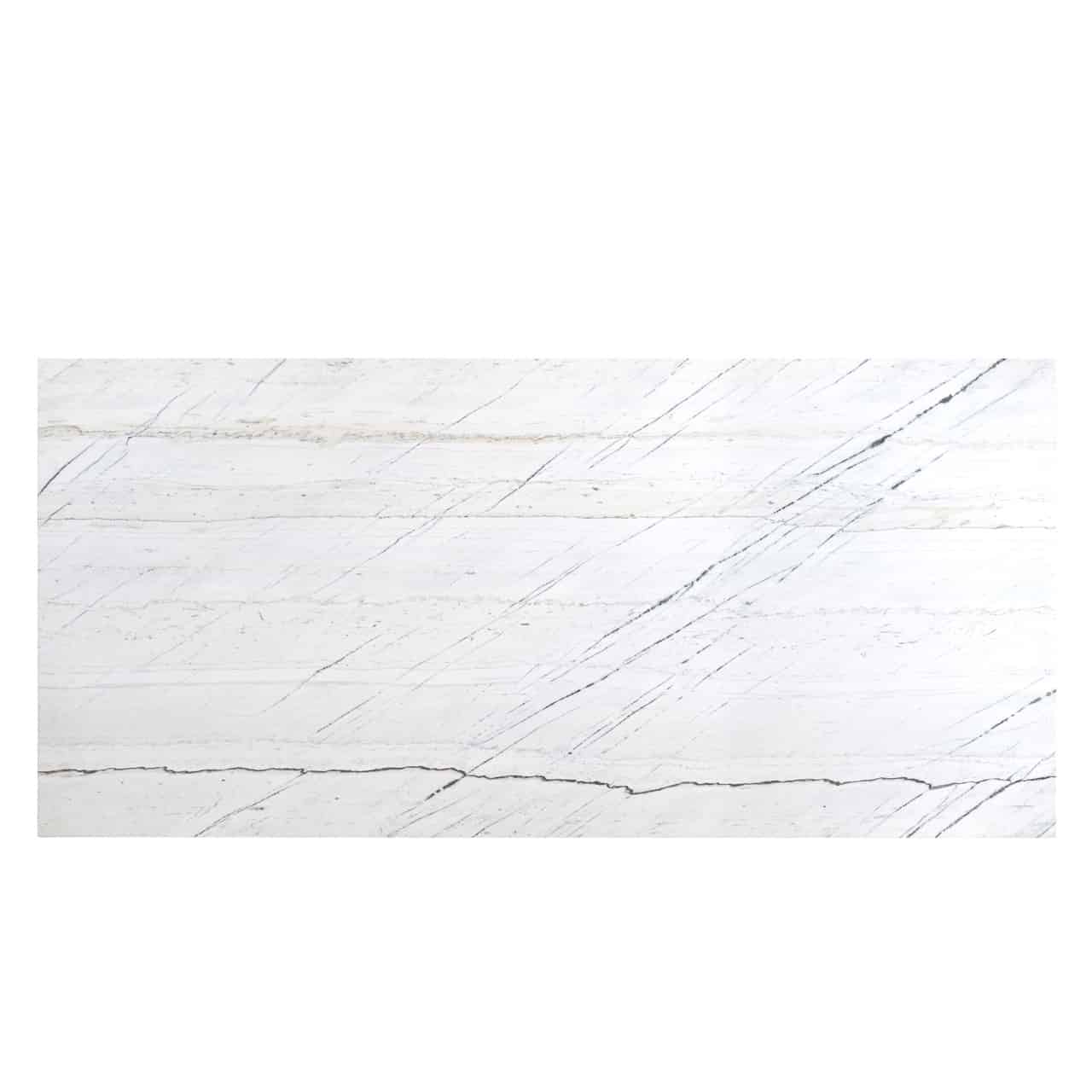 Lexi dining table in white with black legs-Renaissance Design Studio