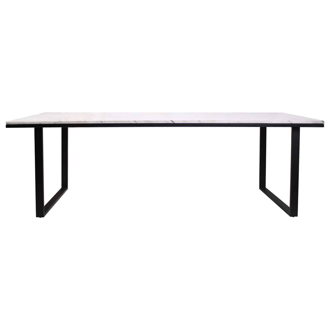 Lexi dining table in white with black legs-Renaissance Design Studio