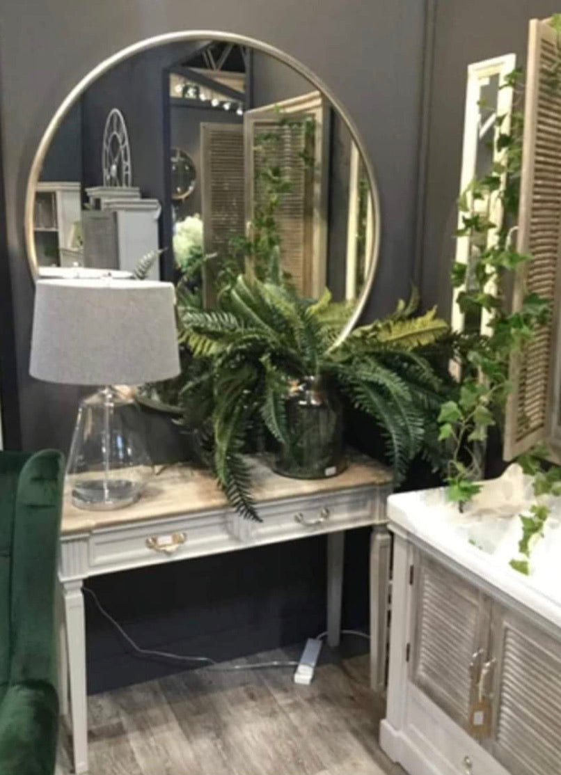 Liberty Round Mirror Silver 120 cm - Reduced To Clear 1/2 Price Instore only-Renaissance Design Studio