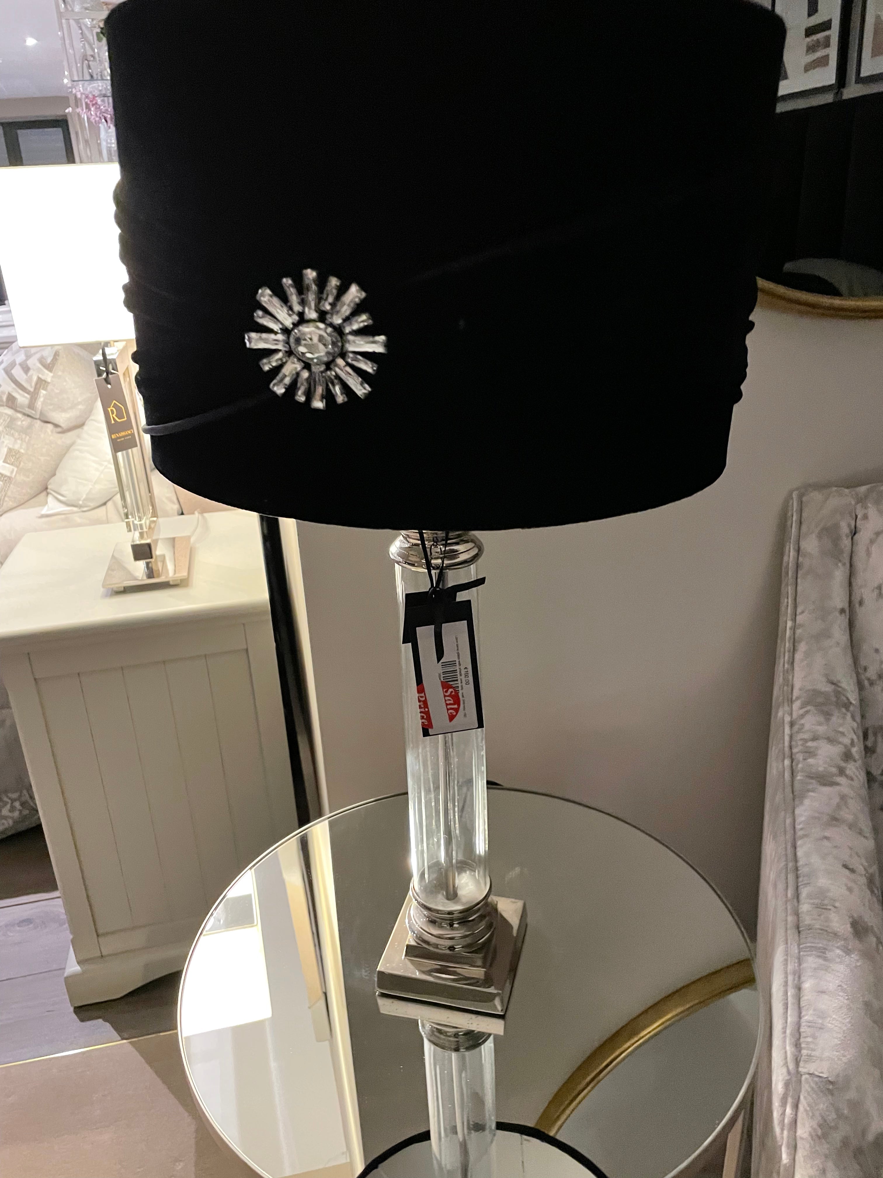 Libra lamp glass with shade one only was 399 now 160-Renaissance Design Studio