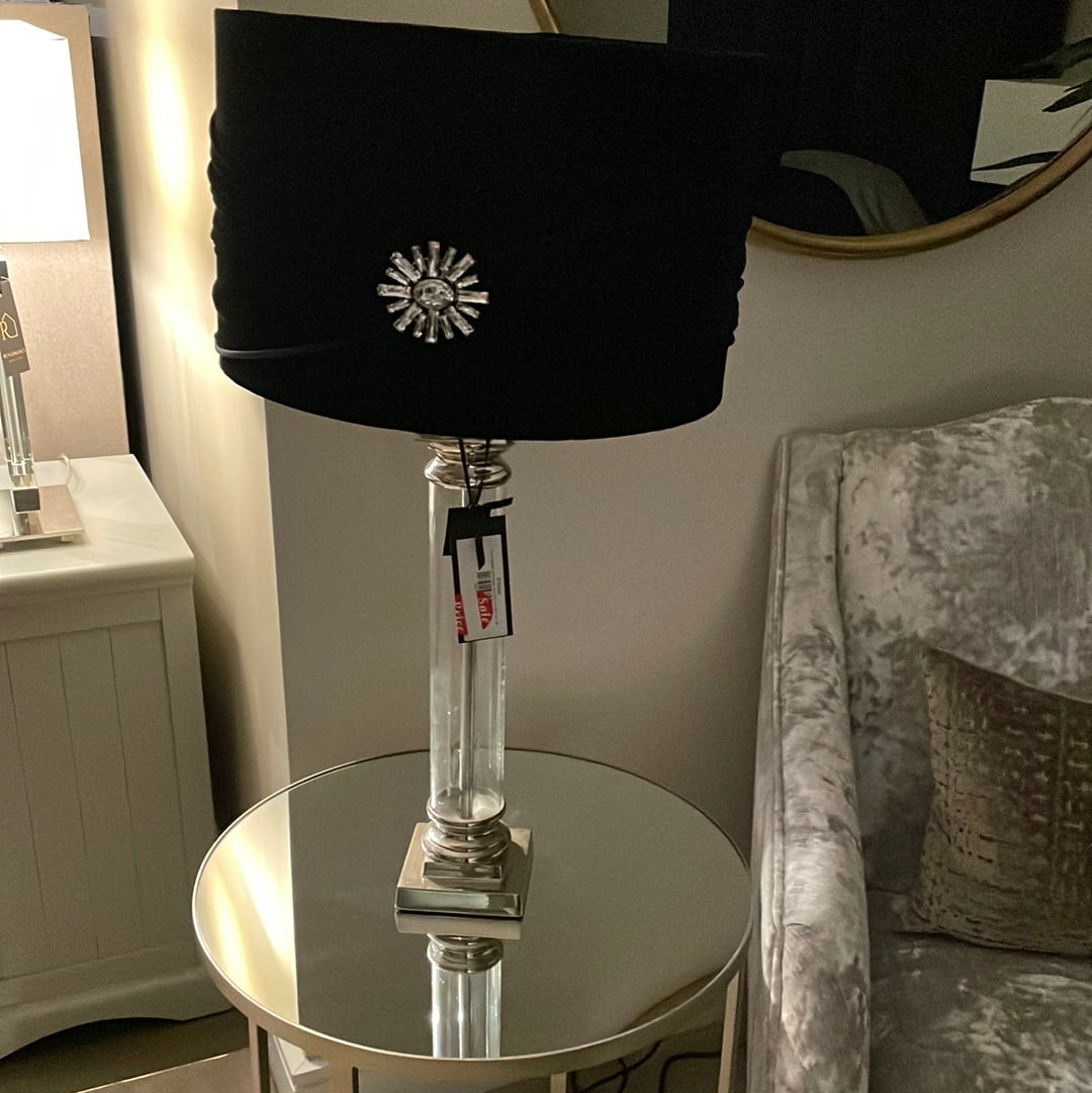 Libra lamp glass with shade one only was 399 now 160-Renaissance Design Studio