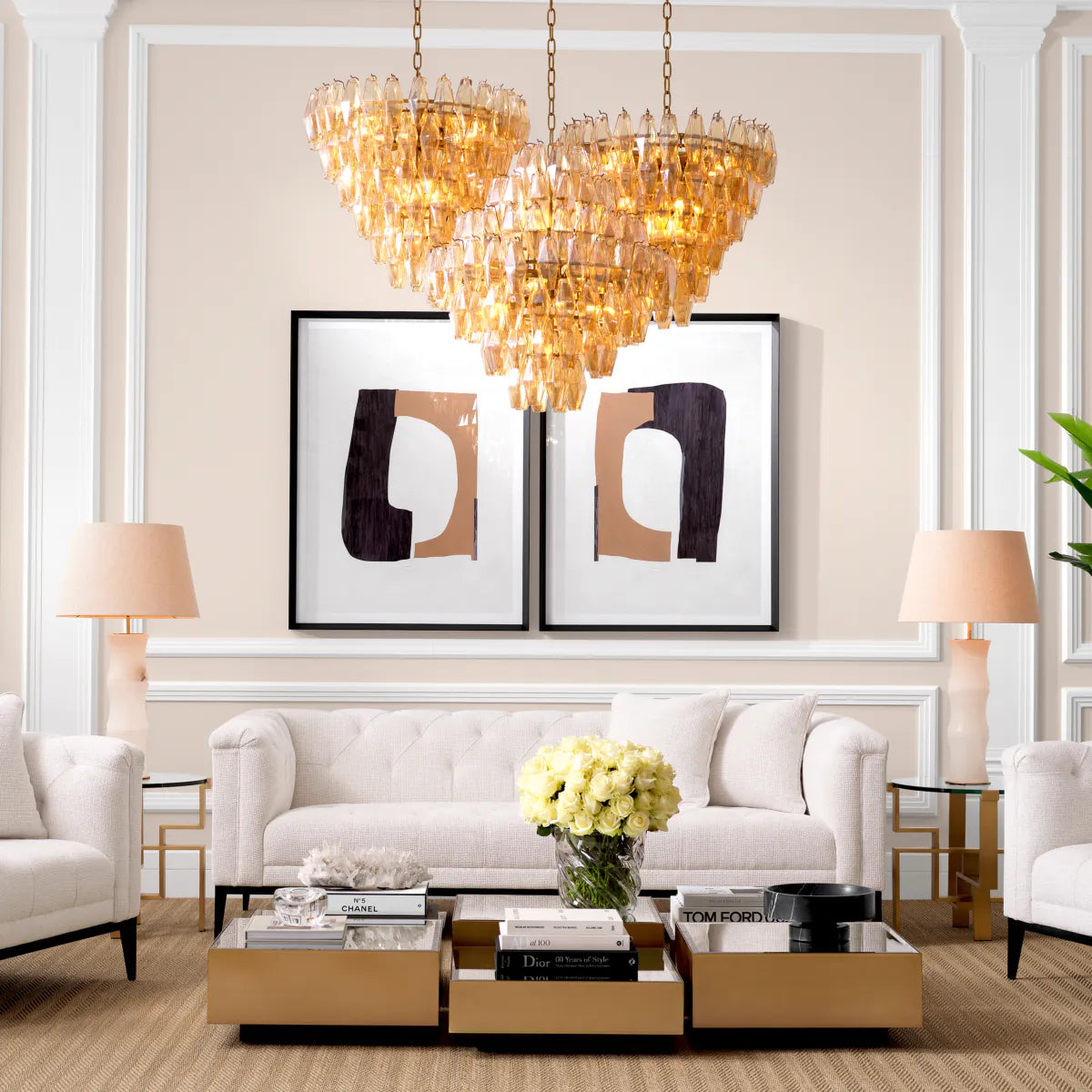 Limited edition abstract wall art Cardboard Cutouts Set of 2 by Eichholtz-Renaissance Design Studio