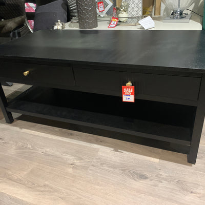 Linda 2 Drawer coffee table Black see full range reduced to clear