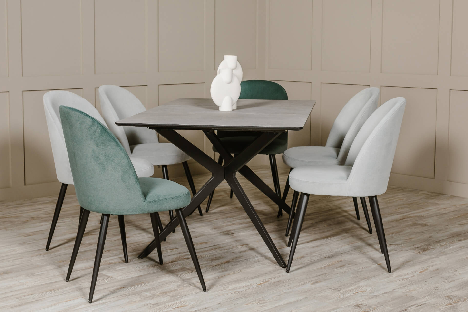 Lisa extending dining table 120-160-Renaissance Design Studio