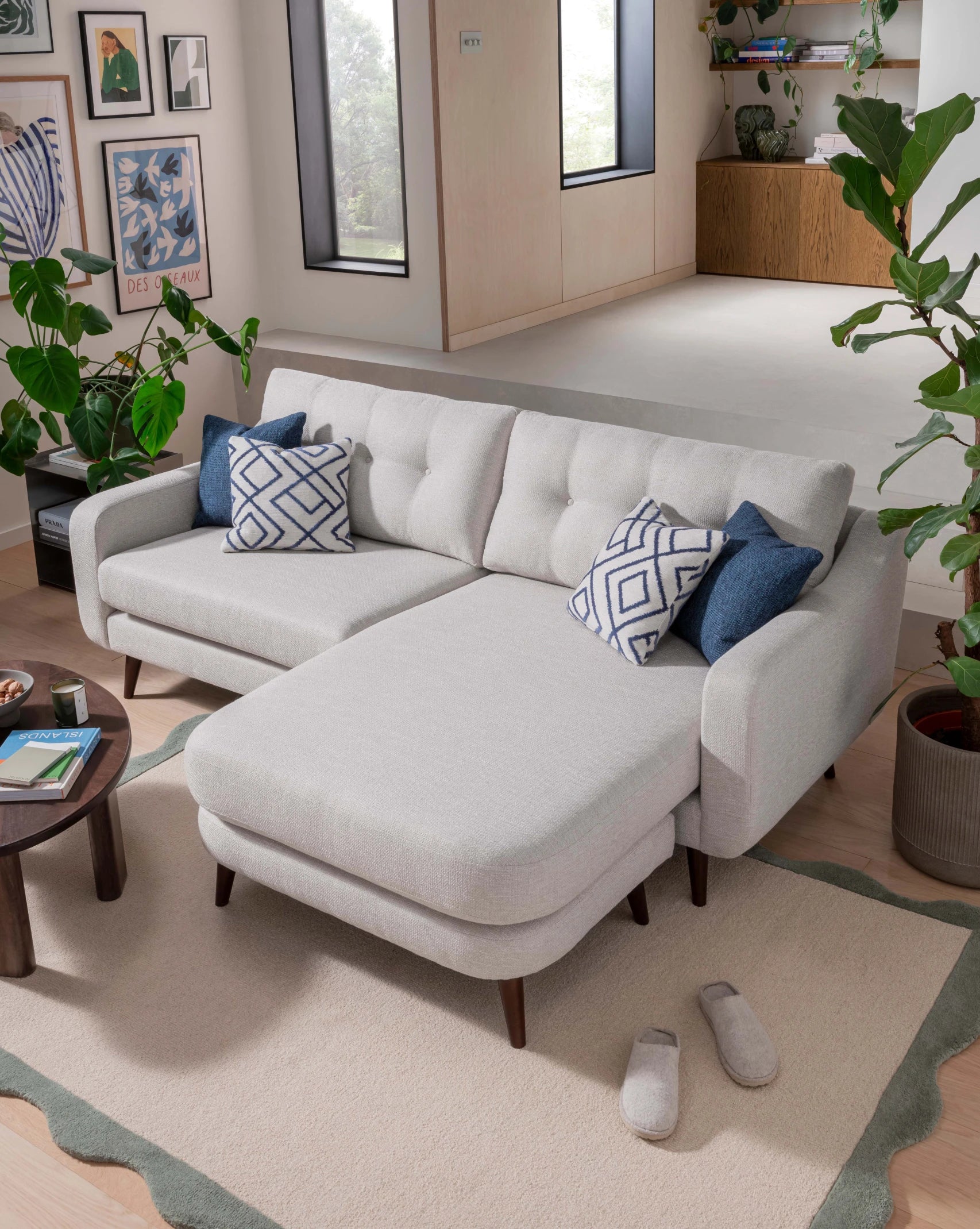 Lisbon compact lounger chaise sofa by Whitemeadow-Chaise sofa-Renaissance Design Studio