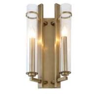 Louis  antique Brass And Cognac 8 glass pendant by RV Astley.