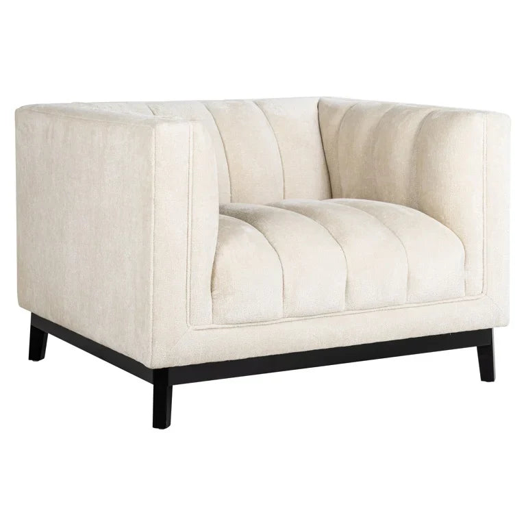 Lounge armchair white Beauty with plinth-Renaissance Design Studio