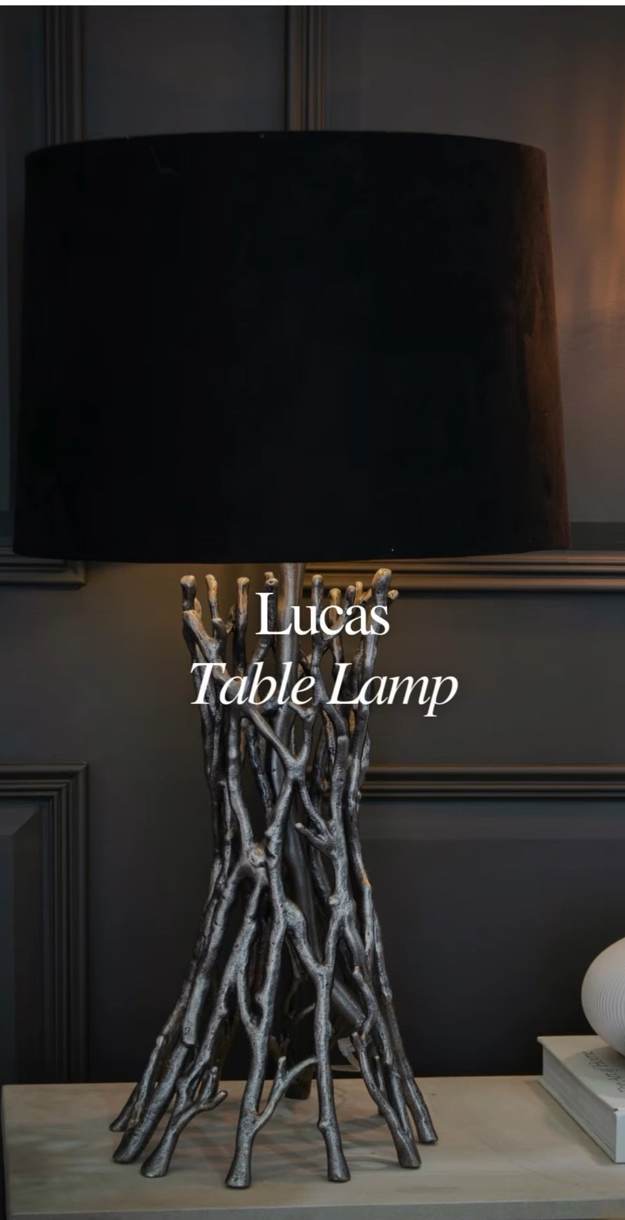 Lucas table lamp complete with shade-Renaissance Design Studio