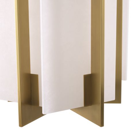 Lugano 5 light chandelier in ant brass and alabaster by Eichholtz.-Renaissance Design Studio