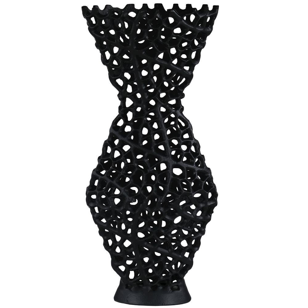 Luvelle Geo Black Vase-Home Accessories-Renaissance Design Studio