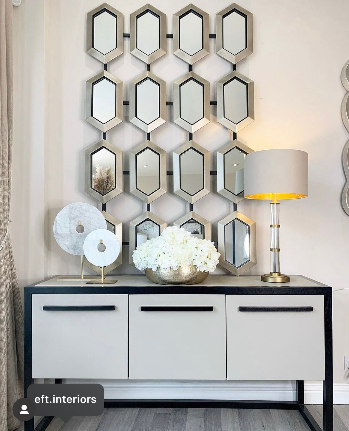 Luvelle Leaf Section Gold Designer Mirror By RV ASTLEY-Renaissance Design Studio