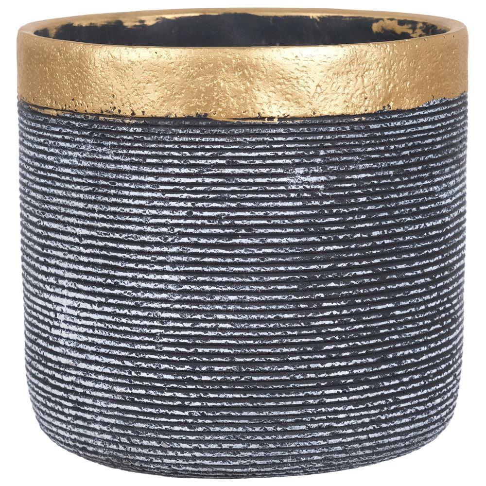 Luvelle Plant Pot With Gold Rim-Renaissance Design Studio
