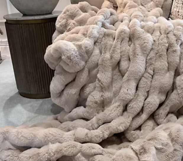 Luxurious Raffles Faux Fur Large 200 x 150 cm Various colours.-Renaissance Design Studio