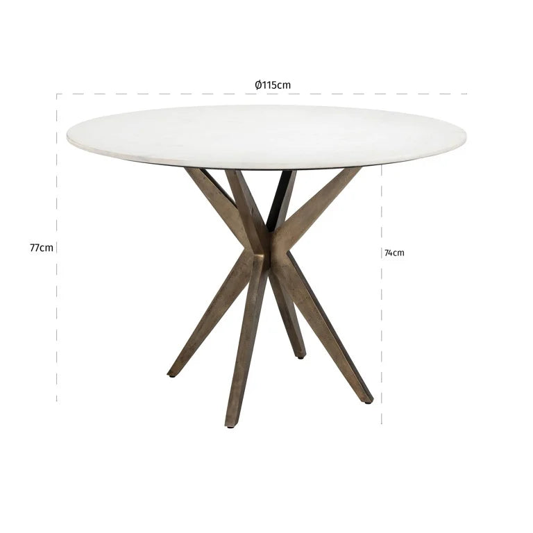 Maison round dining table 114 cm-Renaissance Design Studio