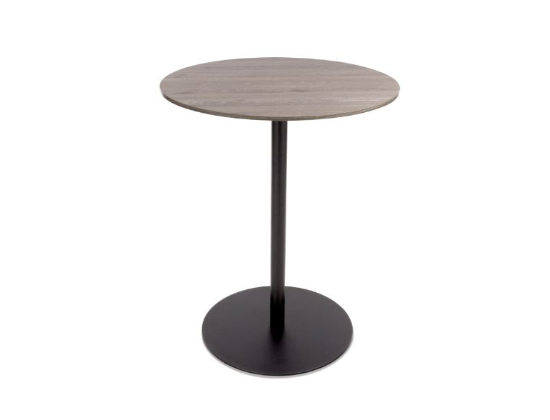 Manchester Round Bar Table 80cm Grey oak with smart top-Renaissance Design Studio