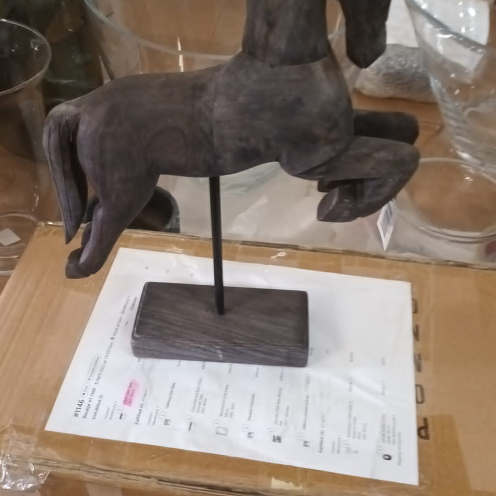 Mango Wood Horse Sculpture