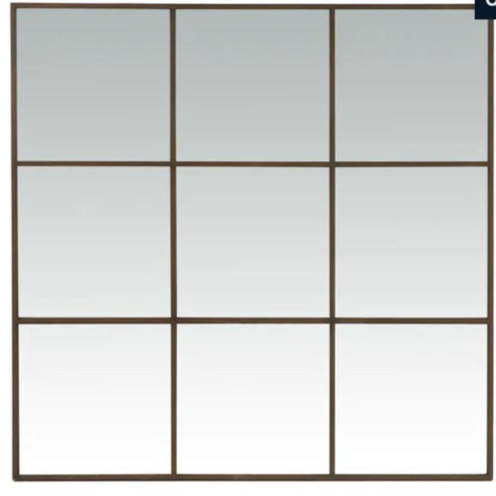 Manhattan 9 Section Mirror Black 118 x 118cm-Renaissance Design Studio