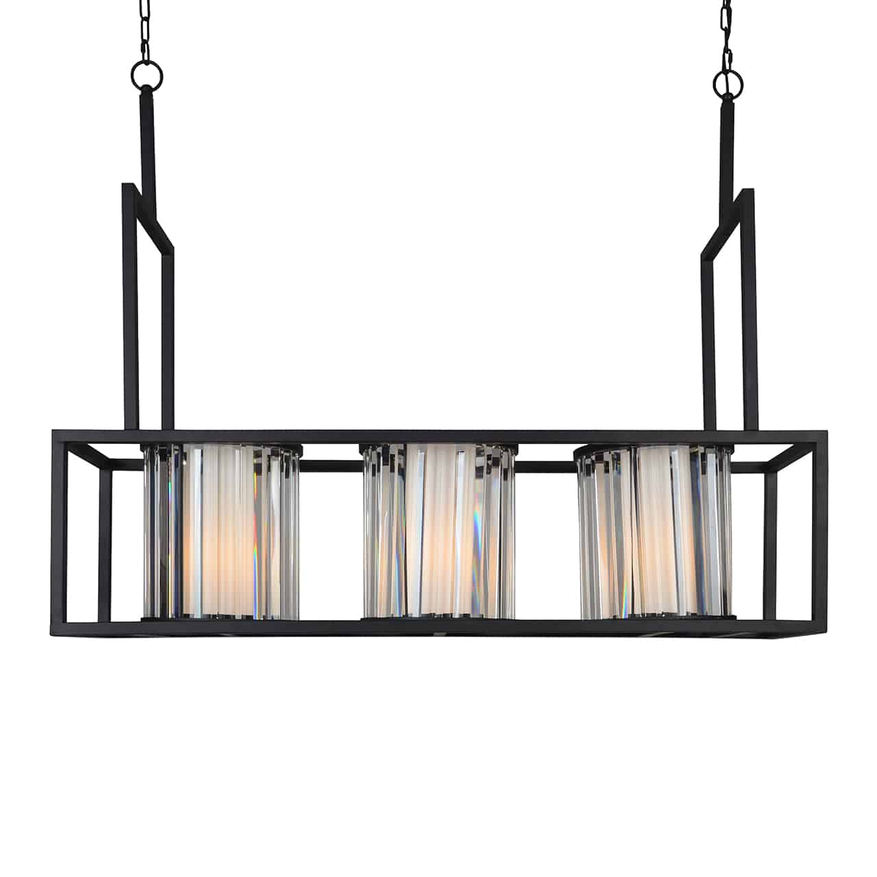 Manhattan Black Hanging Candle Pendant Light-Ceiling Light Fixtures-Renaissance Design Studio