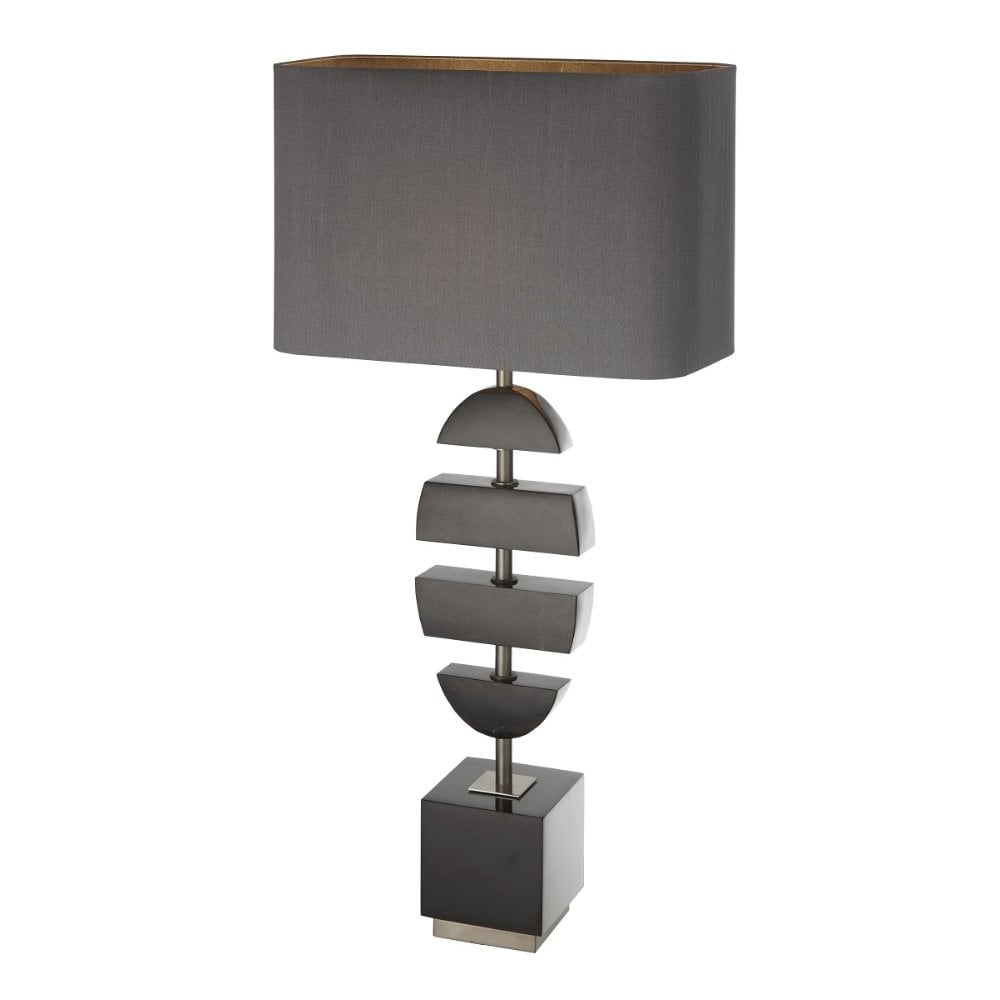 Marble and Gunmetal Table Lamp-Renaissance Design Studio