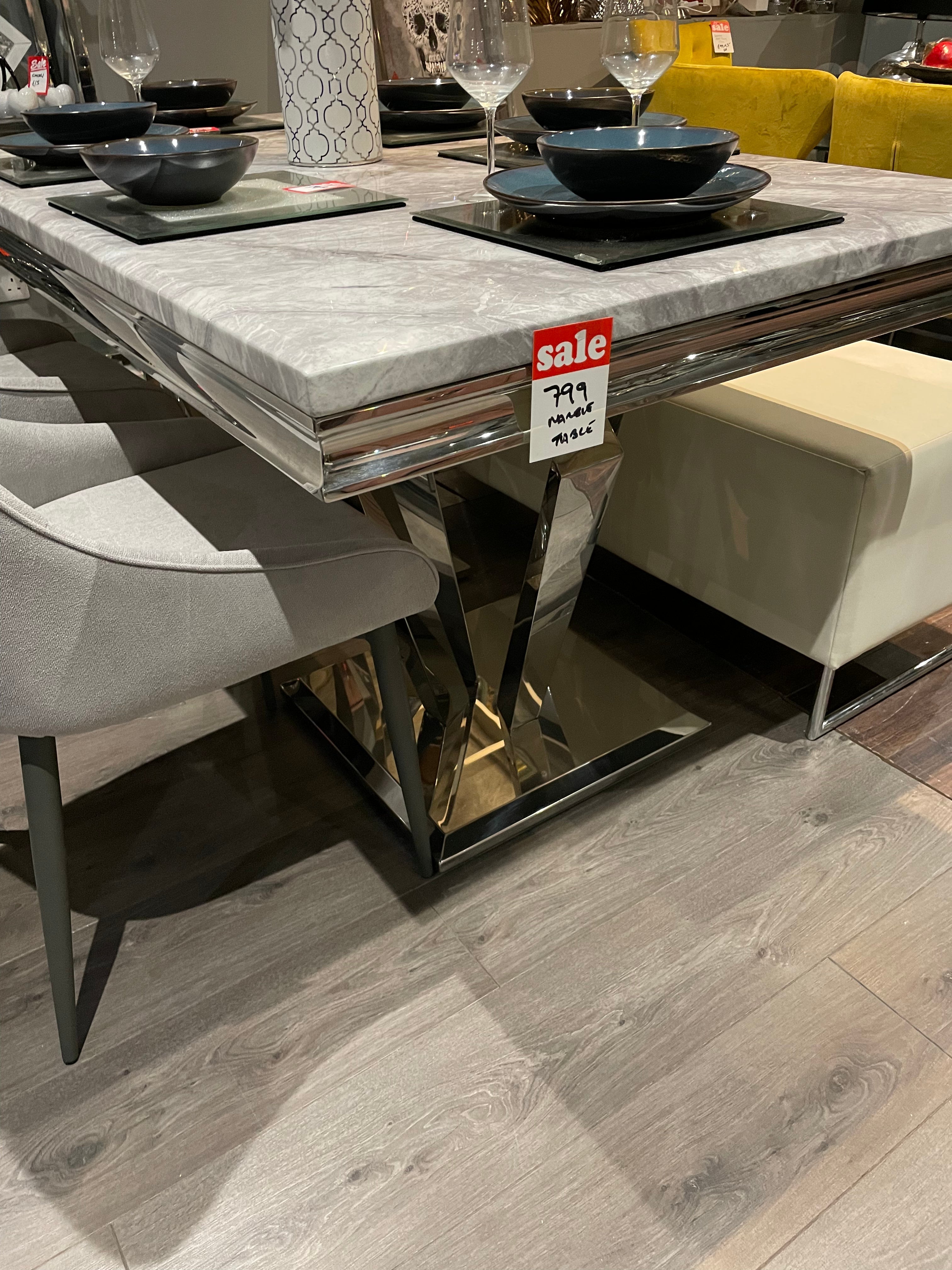Marble dining table 160 cm clearance offer-Renaissance Design Studio