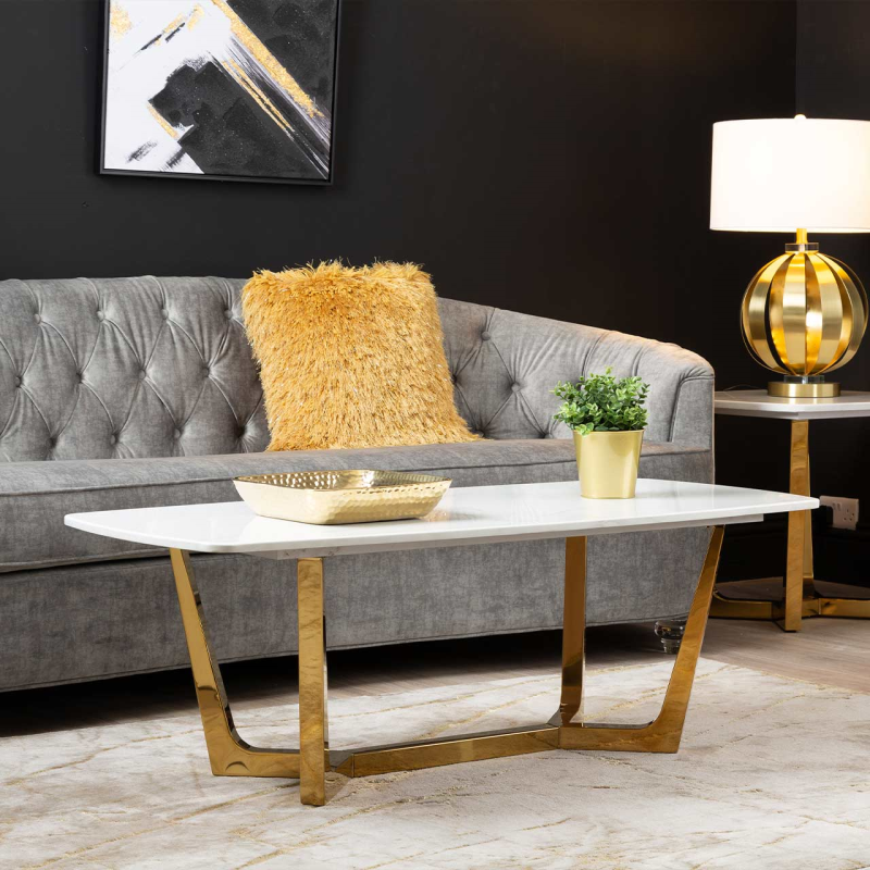 Marcey Gold coffee table to order-coffee table-Renaissance Design Studio