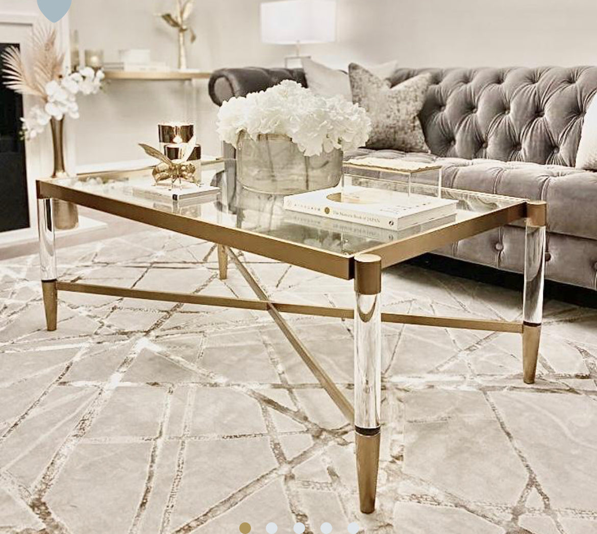Marietta Gold Console Table-Renaissance Design Studio