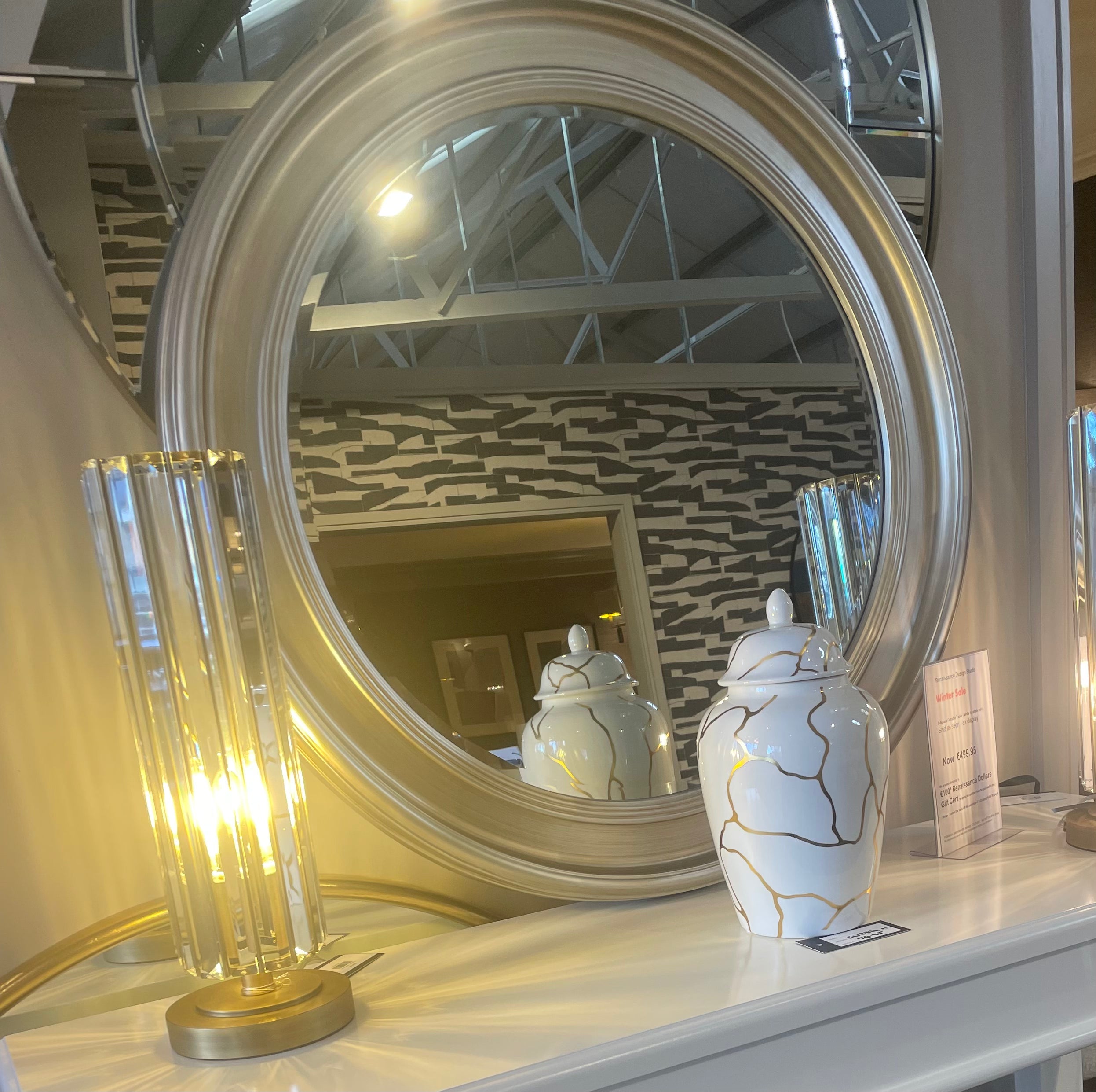 Marilyn 90 cm round mirror-Renaissance Design Studio