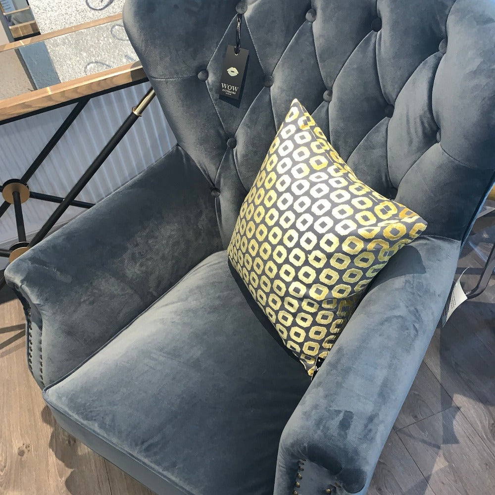 Marseilles armchair and footstool in  Grey