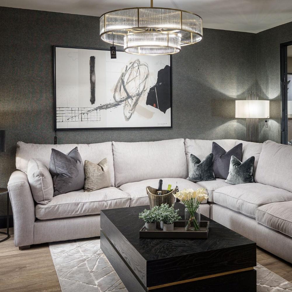 Maxwell luxury  x large corner  sofa by Westbridge in Marl   reduced