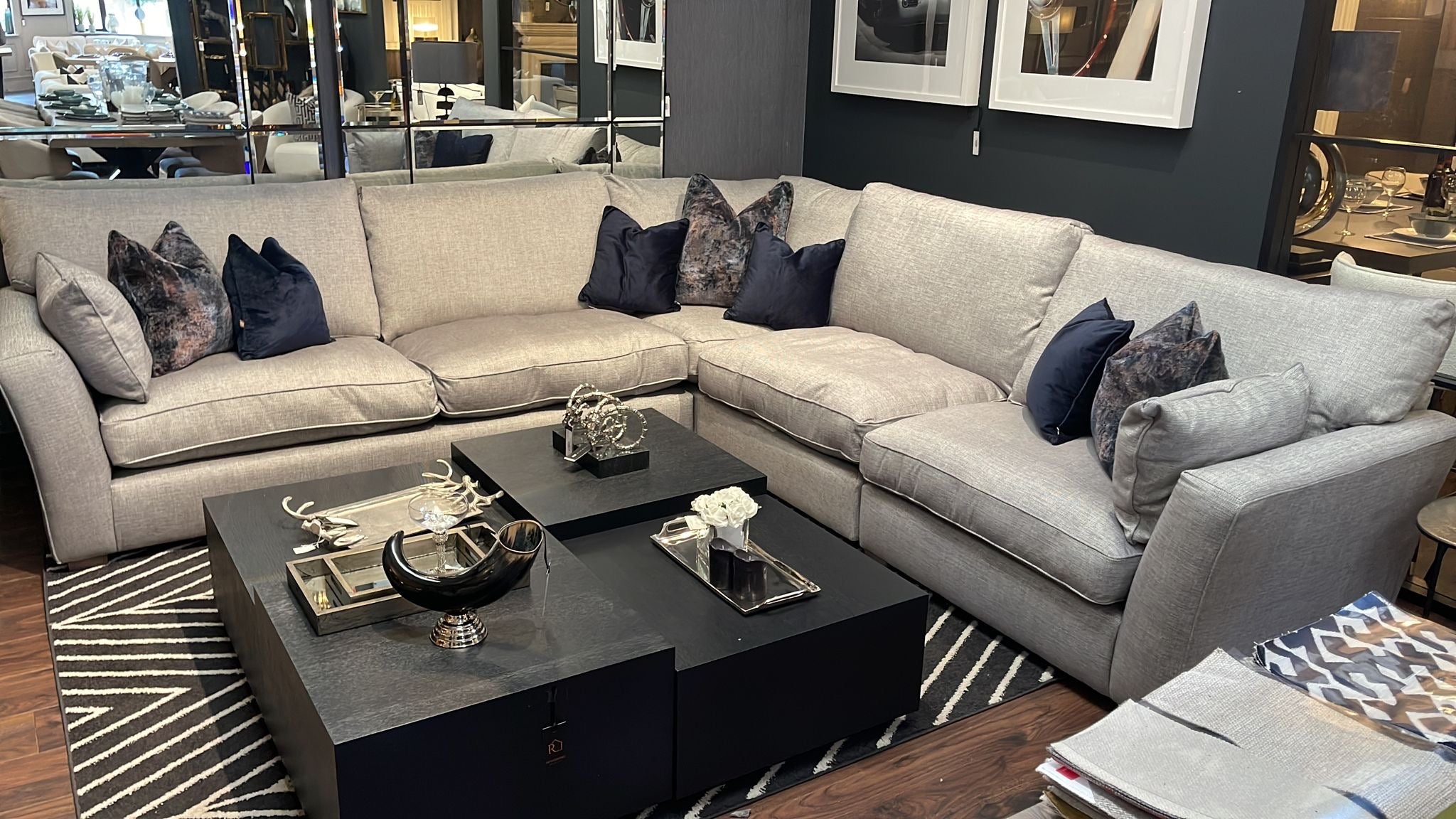 Maxwell luxury x large corner sofa by Westbridge in Marl reduced-Sofas-Renaissance Design Studio