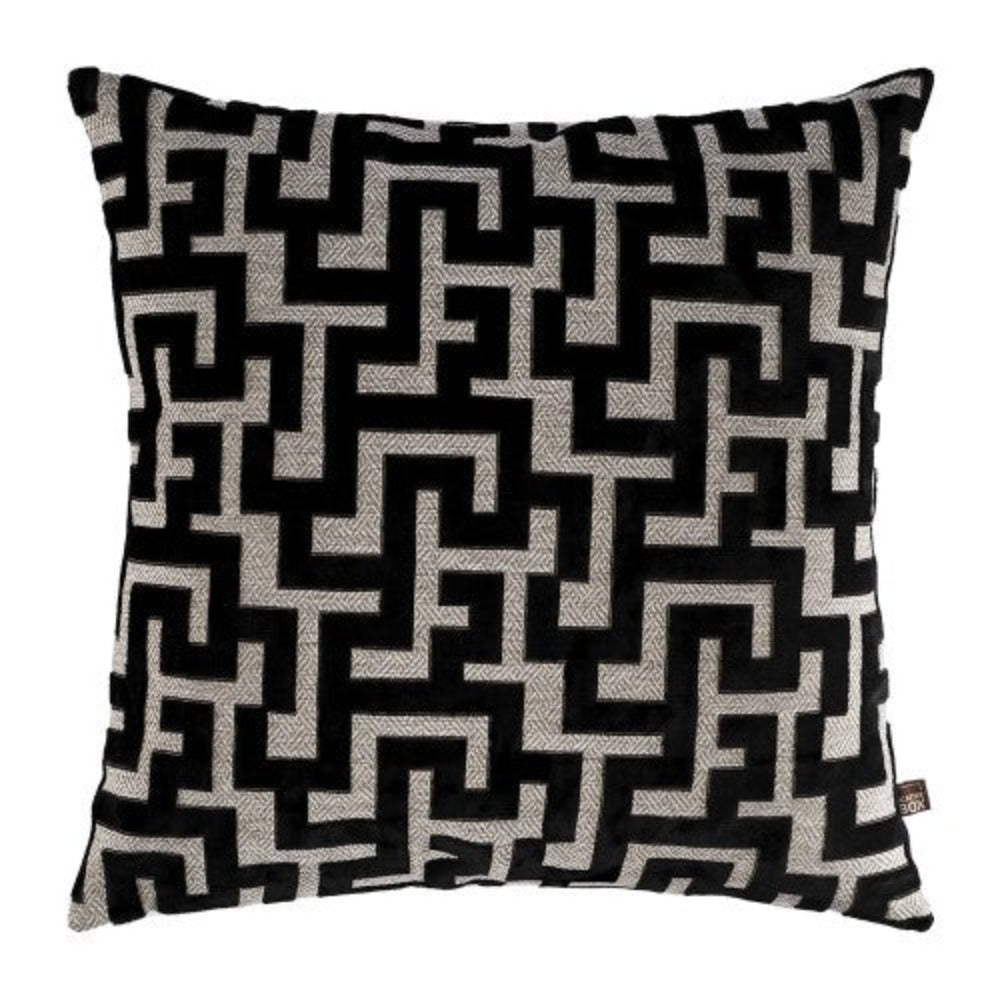 Maze Cushion Black Feather filled