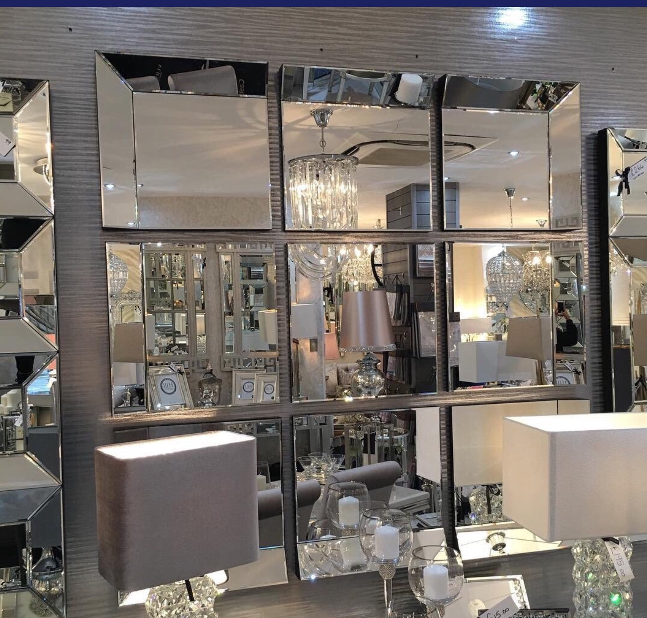 Medina 9 or 12 piece sectional mirrors group to order-Venetian glass-Renaissance Design Studio