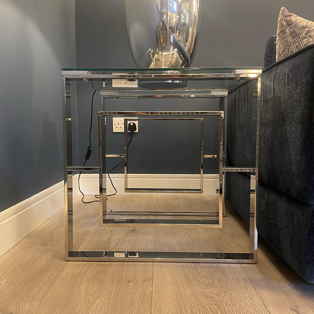 Medina chrome Side Table ex display