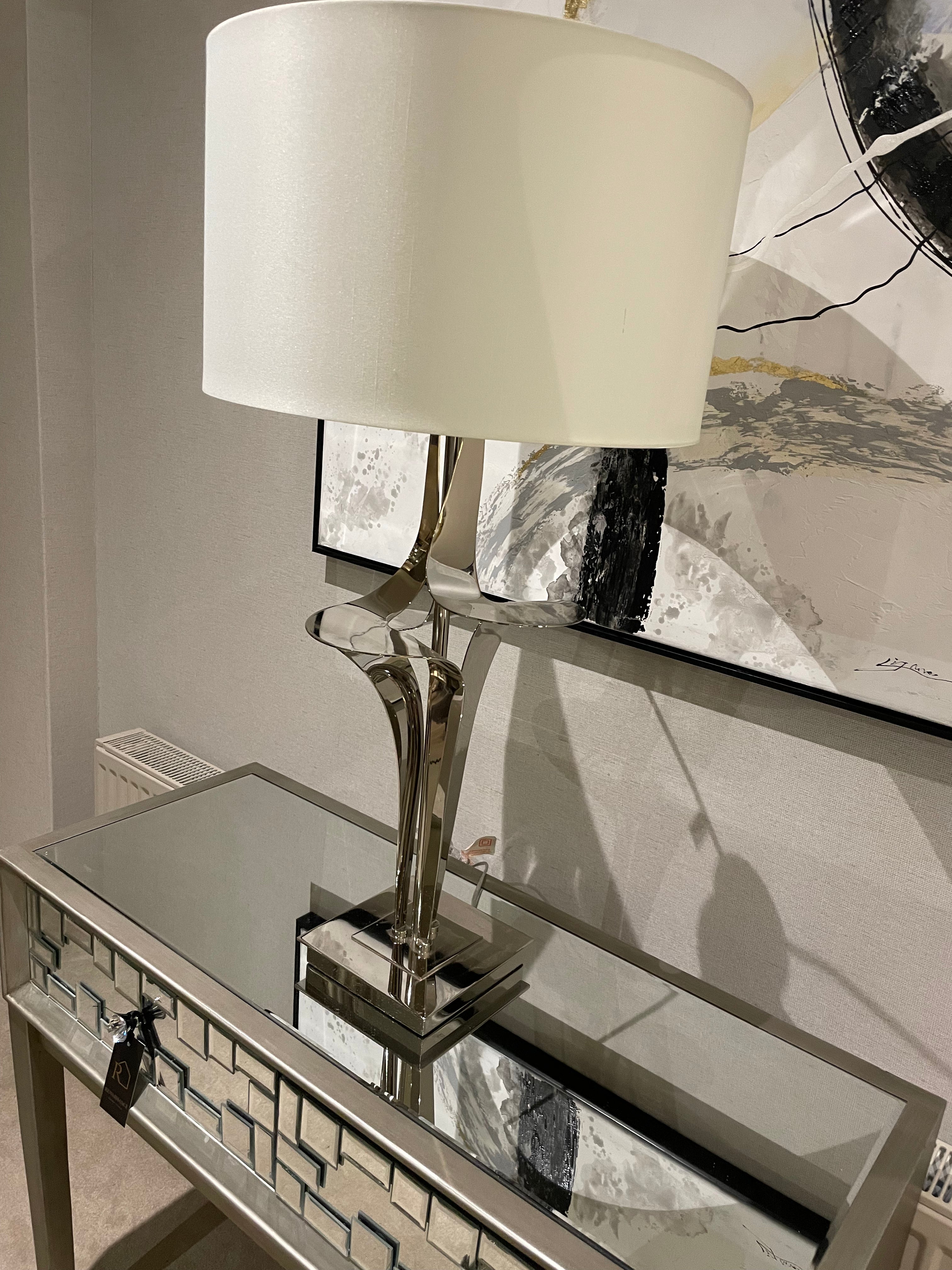 Medina Chrome Swirl Lamp-Renaissance Design Studio