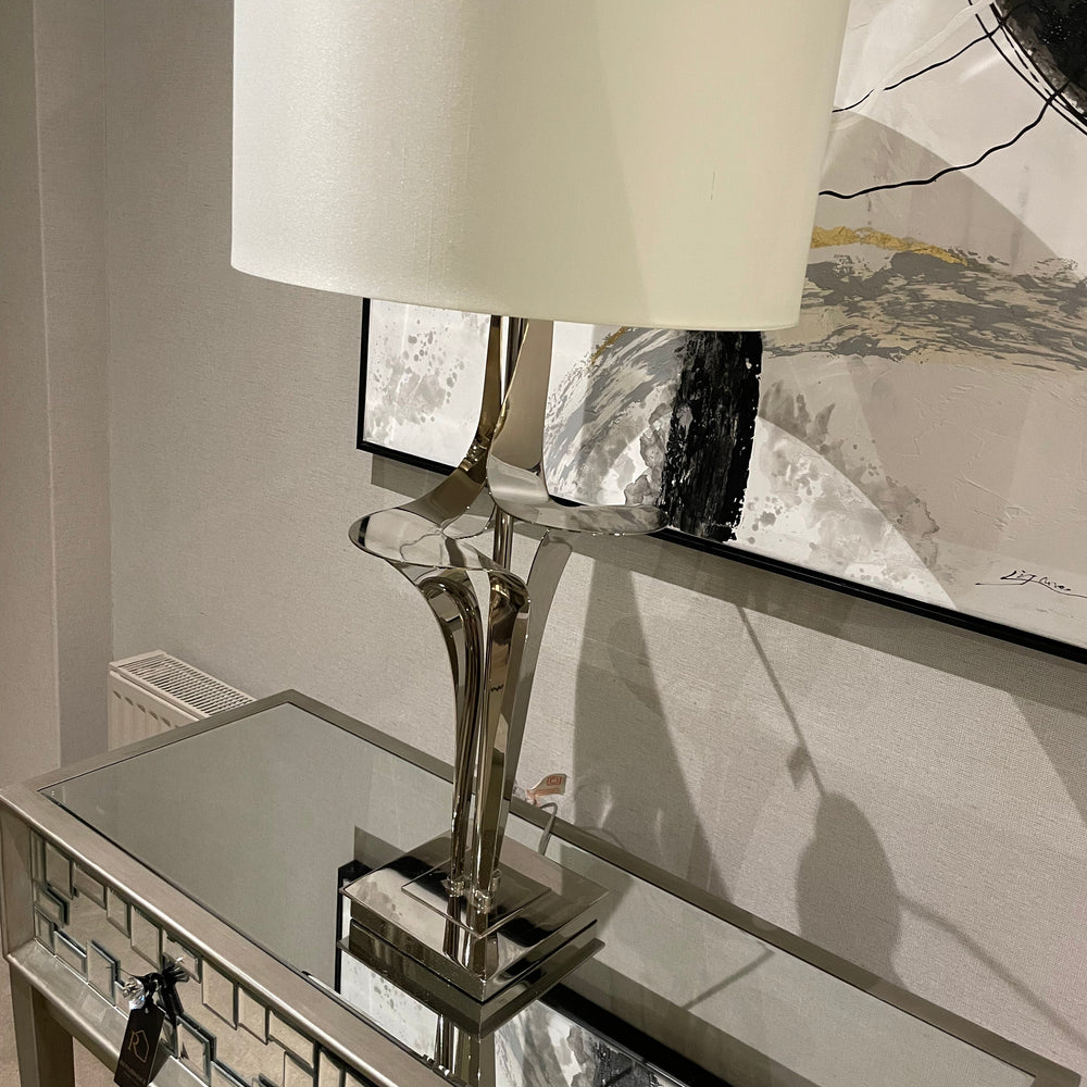 Medina  Chrome Swirl Lamp. REDUCED