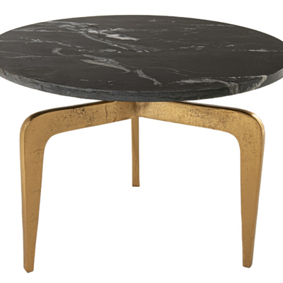 Medina  Side table marble and gold