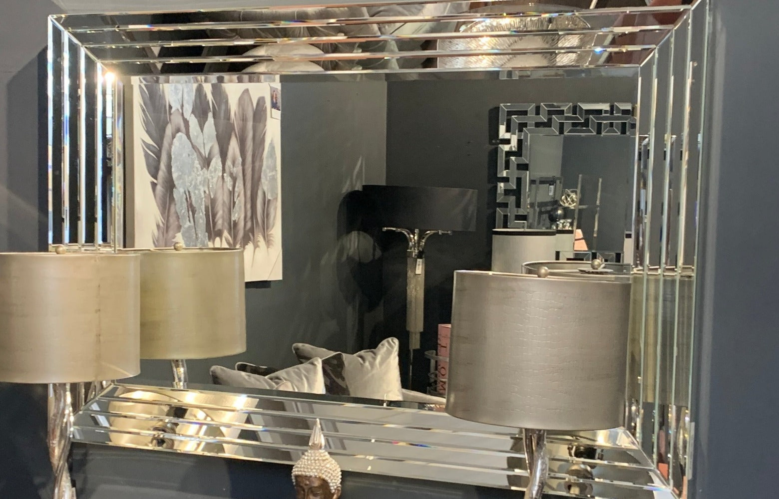 Medina Stepped Mirror 120 x 80 cm reduced save 80. Last one for sale !-Renaissance Design Studio