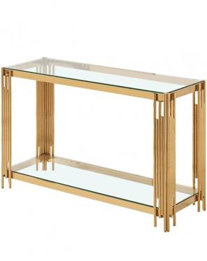 Medina tubular console table gold or chrome  reduced