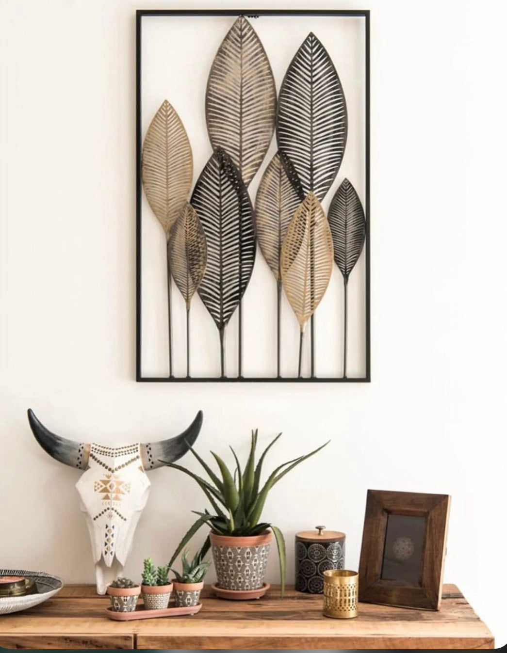Metal Leaf Wall Art-Wall Art-Renaissance Design Studio