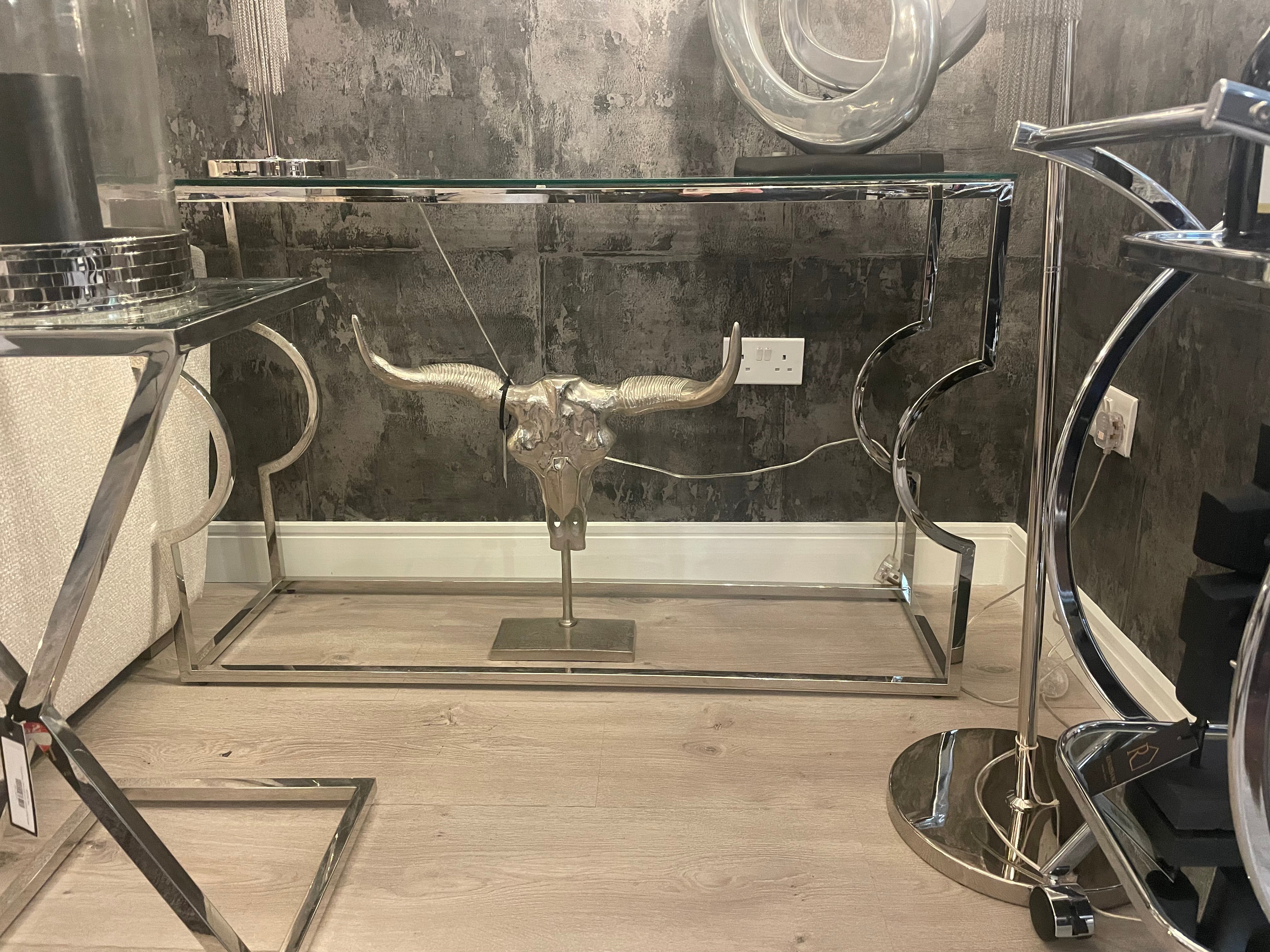Mgf chrome console table reduced Instore only-Renaissance Design Studio