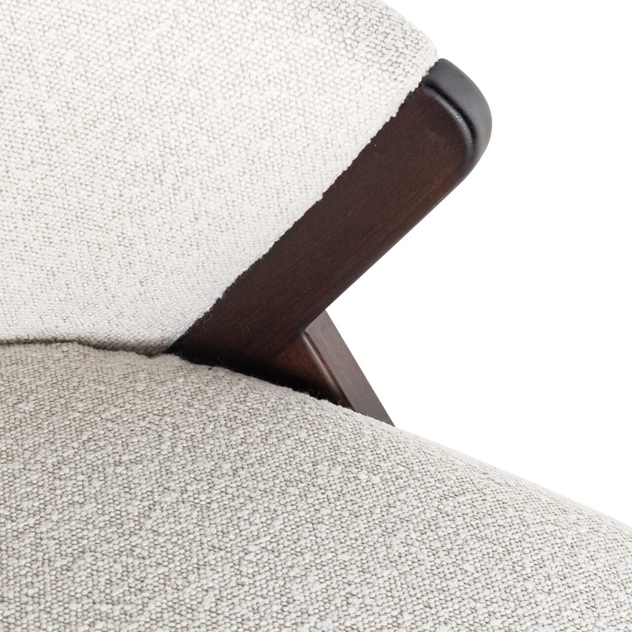 Mia occasional chair in white boucle-Renaissance Design Studio