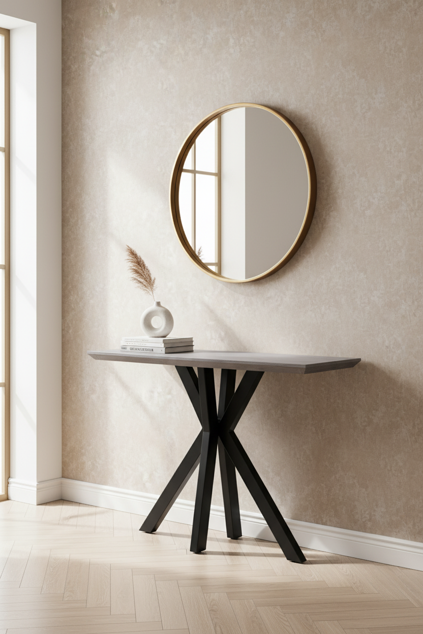 Mirabeau Console Table Grey with a smart top by Furniture Link